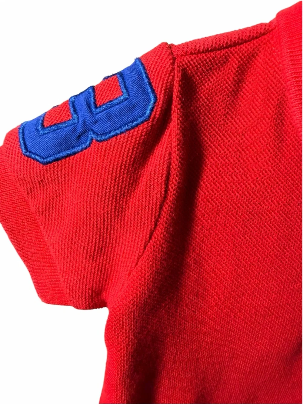 Vintage Ralph Lauren Boys Red Polo with Big Pony Embroidery